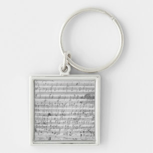 Autograph score sheet for the  Bagatelle opus Keychain