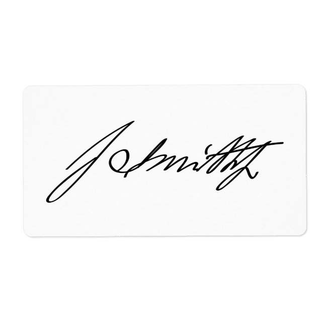 Autograph Signature of Mormon Prophet Joseph Smith Label (Front)