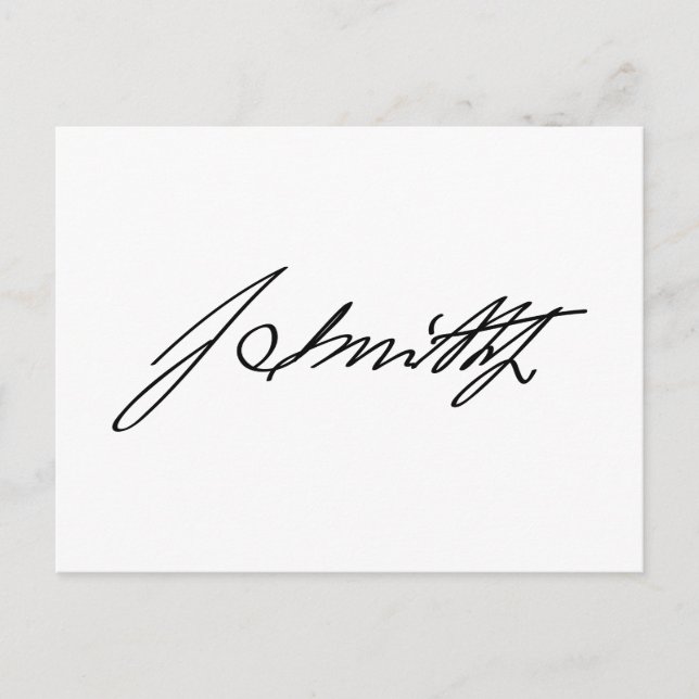 Autograph Signature of Mormon Prophet Joseph Smith Postcard (Front)