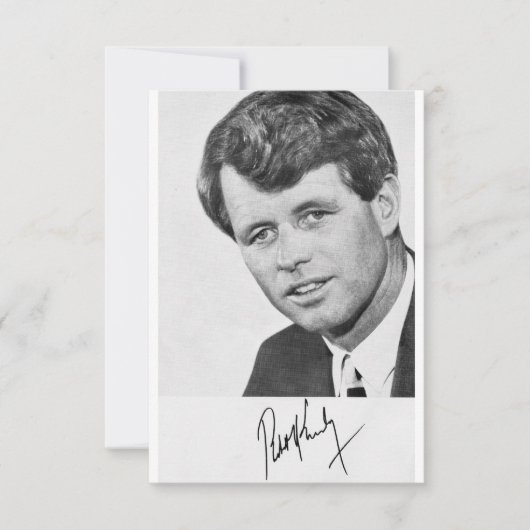 Autographed 1968 Robert Kennedy Campaign Card (Front)