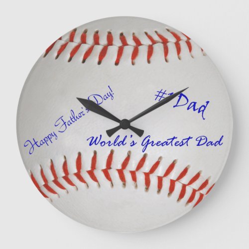 Autographed Baseball Large Clock