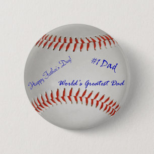 Autographed Baseball Pinback Button