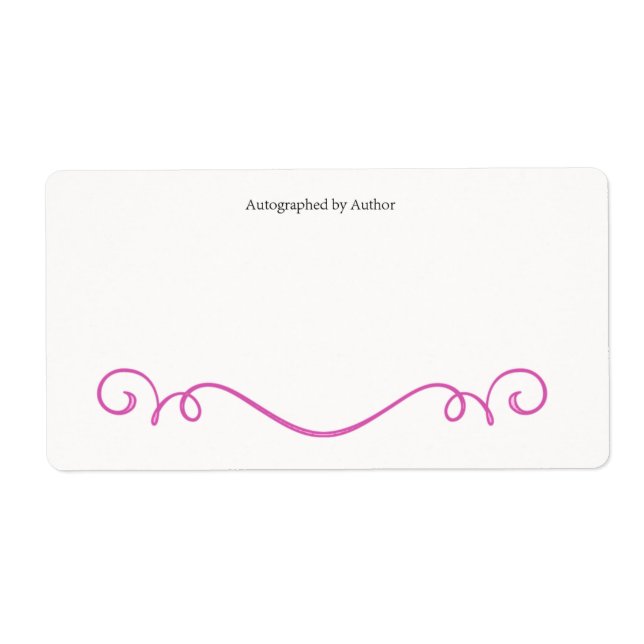 Autographed by Author Bookplate (Front)