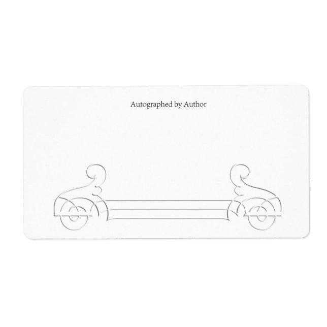 Autographed by the Author Bookplate (Front)