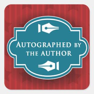 Autographed by the Author Square Glossy Sticker