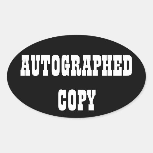 Autographed Copy _ Oval Stickers 10