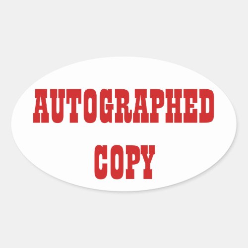 Autographed Copy _ Oval Stickers 4