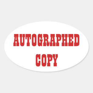 Autographed Copy - Oval Stickers (#4)