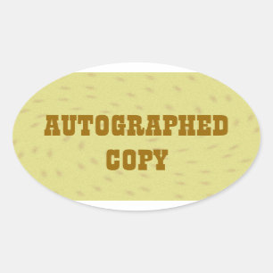 Autographed Copy - Oval Stickers (#6)