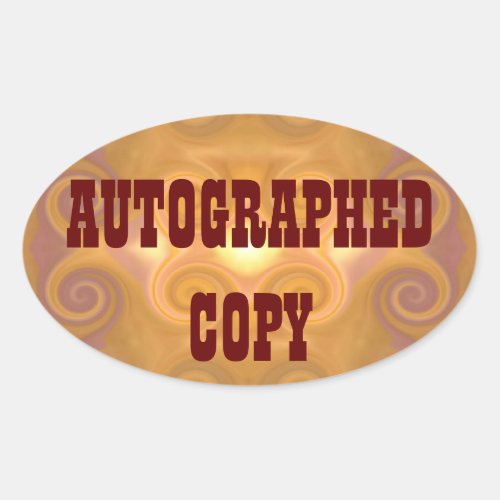 Autographed Copy _ Oval Stickers 7