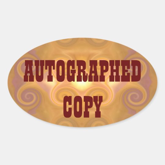 Autographed Copy Oval Stickers (7)