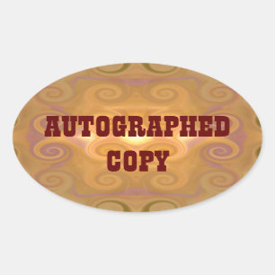 Autographed Copy - Oval Stickers (#7)