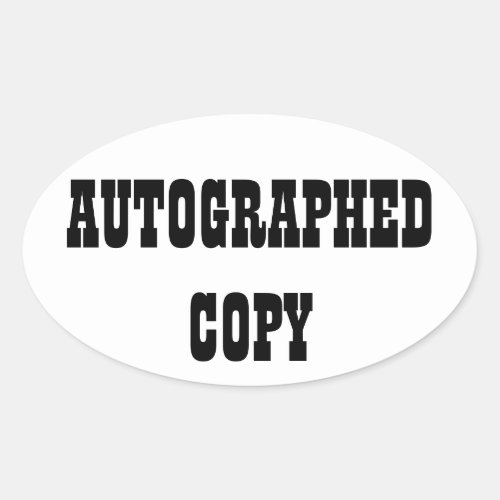 Autographed Copy _ Oval Stickers 9