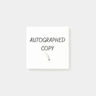 Autographed Copy  Post-it Notes