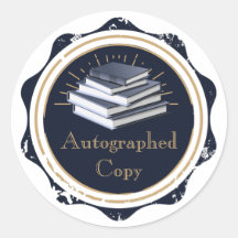 Autographed Copy, Stacked Books