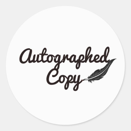 Autographed Copy Sticker