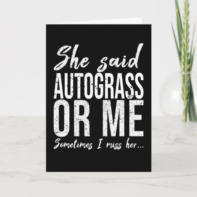 Autograss funny sports gift idea card (Front)