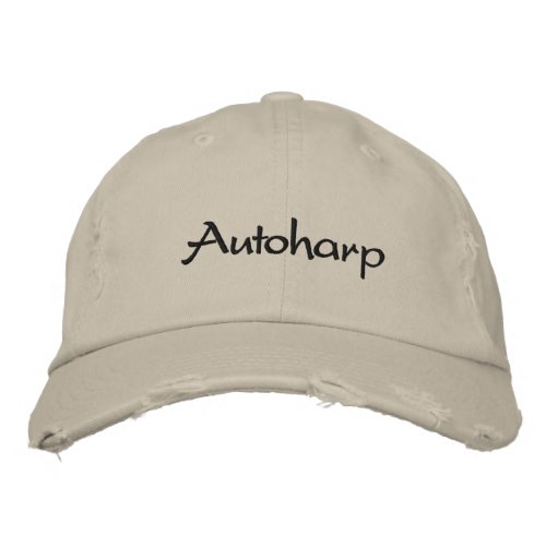 Autoharp Cap  Embroidered Hat