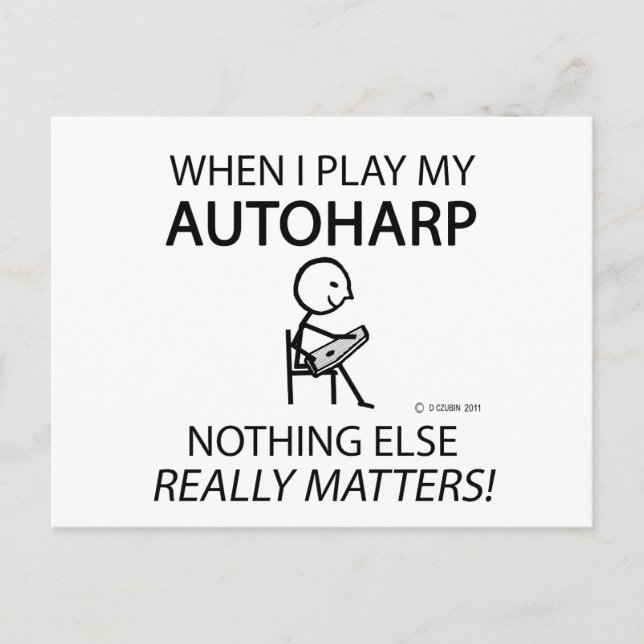 Autoharp Nothing Else Matters Postcard (Front)