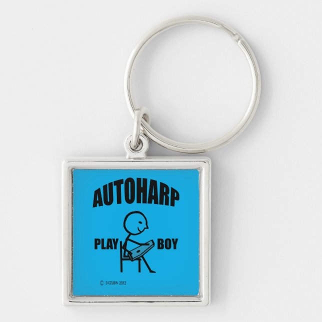 Autoharp Play Boy Keychain (Front)