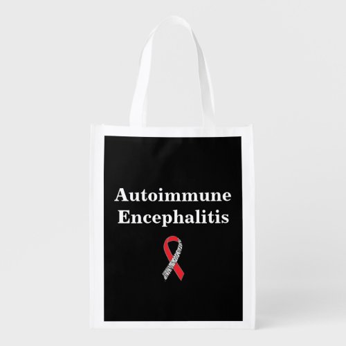 Autoimmune Encephalitis awareness ribbon Grocery Bag