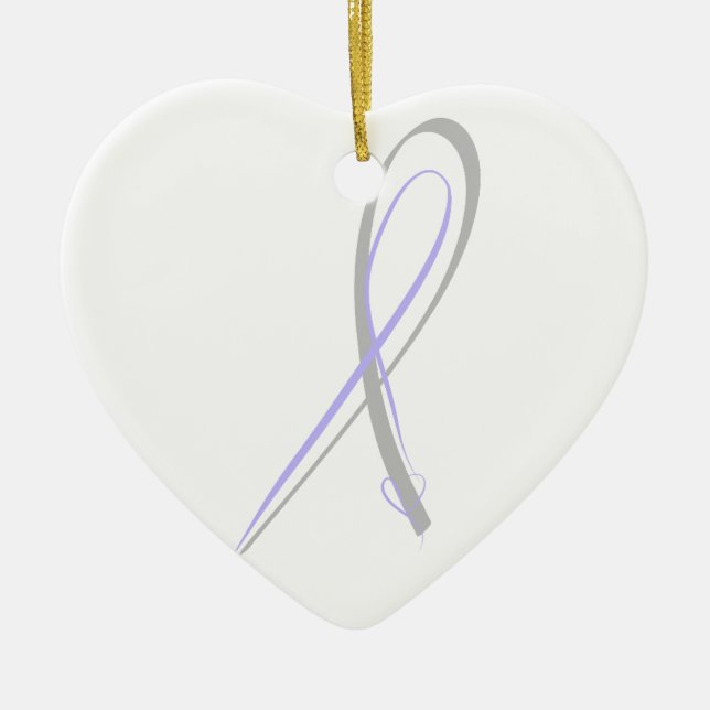 Autoimmune Encephalitis ribbon Ceramic Ornament (Front)