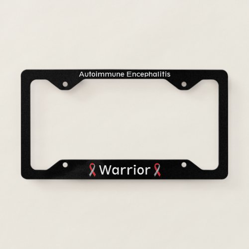 Autoimmune Encephalitis Warrior License Plate Frame