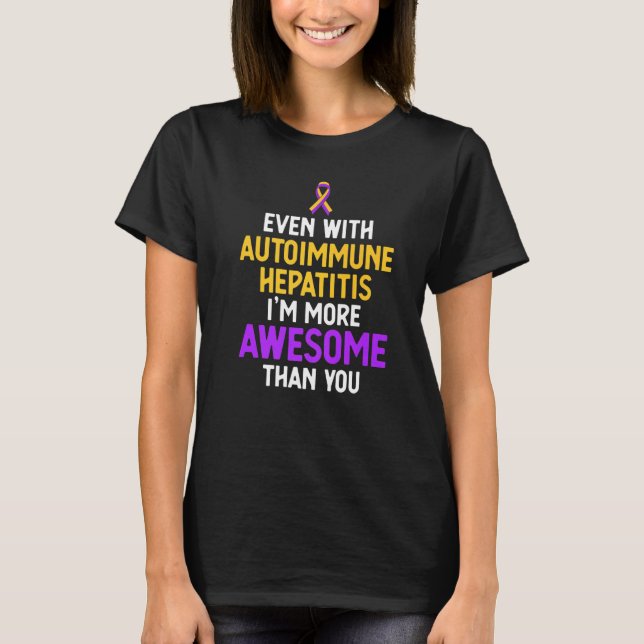 Autoimmune Hepatitis Survivor Warrior T-Shirt (Front)