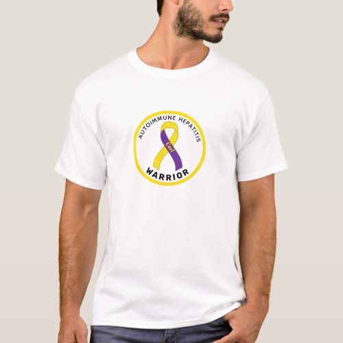 Autoimmune Hepatitis Warrior Ribbon White T_Shirt