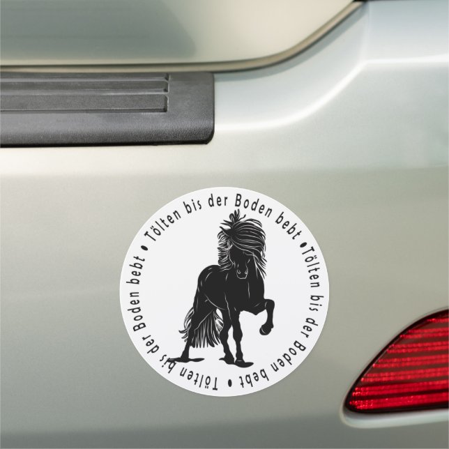 Automagnet, car sticker "Tölenden Islandpferd" Car Magnet (In Situ)