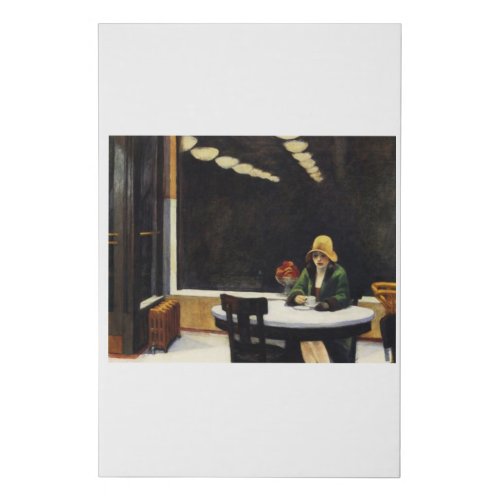 Automat _ Edward Hopper Faux Canvas Print