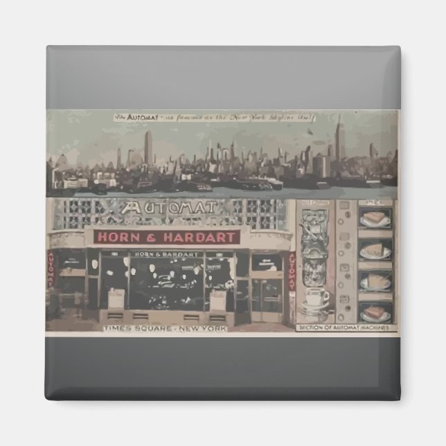 Automat Horn & Hardart Time Square New York, Vinta Magnet (Front)
