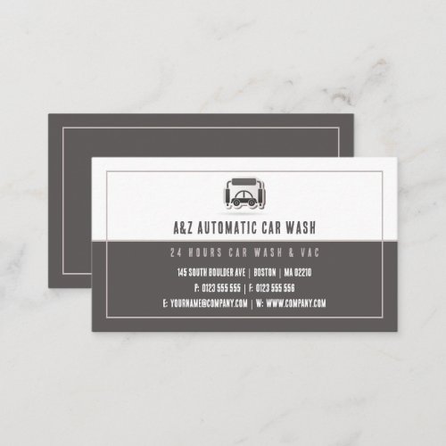 Automatic Car Wash Services  Professional Business Card