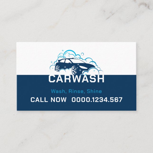Automatic Car Wash Services | Professional Business Card (Front)