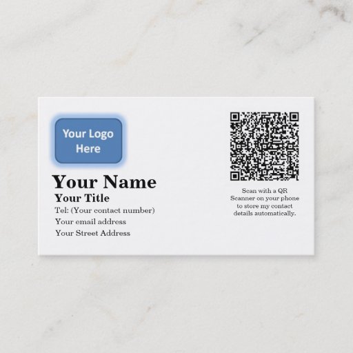 Customizable Automatic Contact Details Business Card