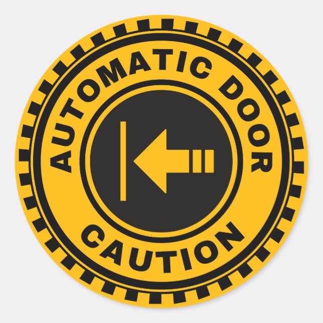 Automatic Door Going Left  Classic Round Sticker (Front)