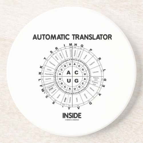 Automatic Translator Inside RNA Codon Wheel Drink Coaster