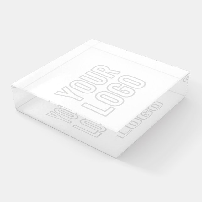 Automatically Lighten Logo For Background Paperweight (Angled)