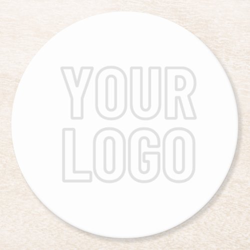 Automatically Lighten Logo For Background Round Paper Coaster