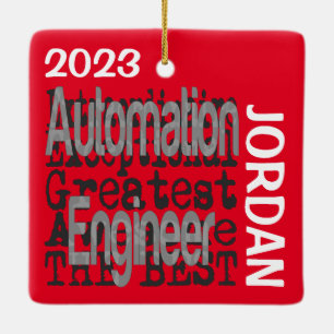 Automation Engineer Extraordinaire CUSTOM Ceramic Ornament