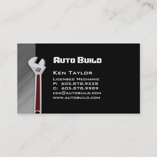 Customizable Automobile / Auto Mechanic Business Card