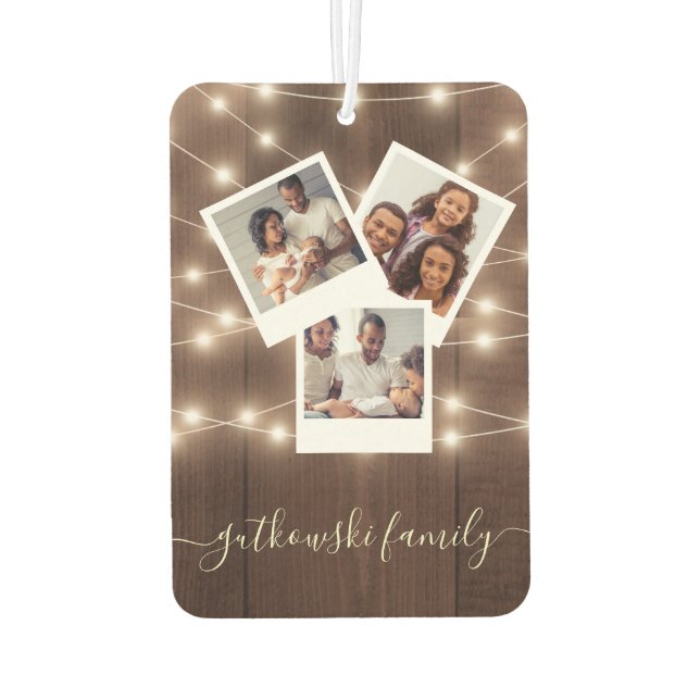 Automobile Baby Design Your Own Family Photos Air Freshener (Back)