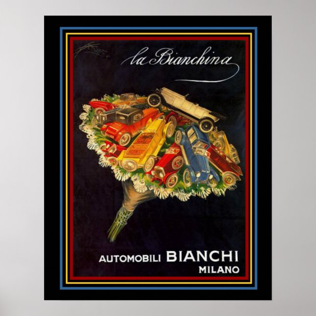 Automobile Bianchi Vintage Auto Show Ad 16 x 20 Poster (Front)