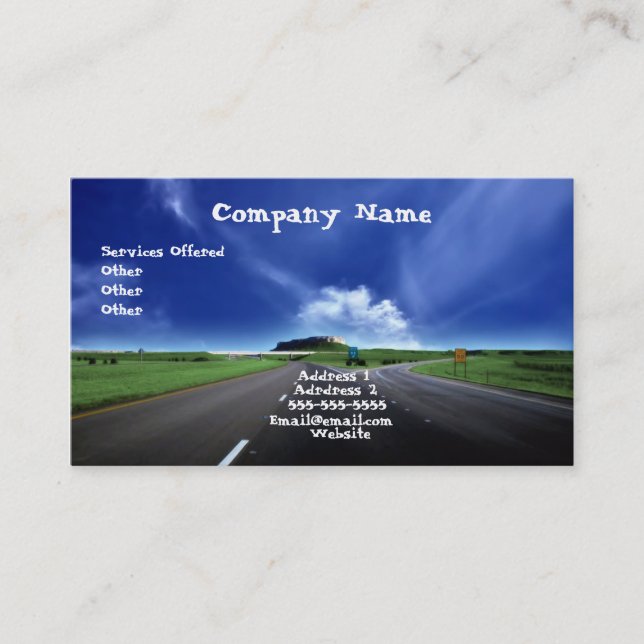 Automobile Business card (Front)
