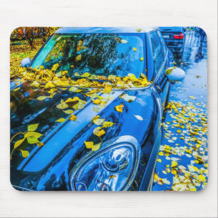 Automobile, Car - Season Of Fallen Leaves Mouse Pad