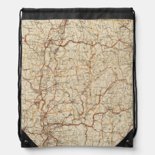 Automobile map Massachusetts vintage geography car Drawstring Bag