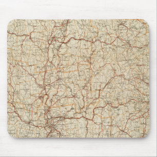 Automobile map Massachusetts vintage geography car Mouse Pad
