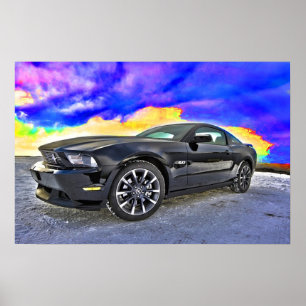 Automobile Muscle Car Mustang Poster