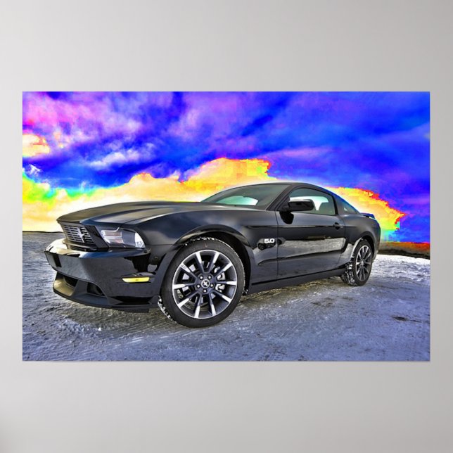 Automobile Muscle Car Mustang Poster (Front)