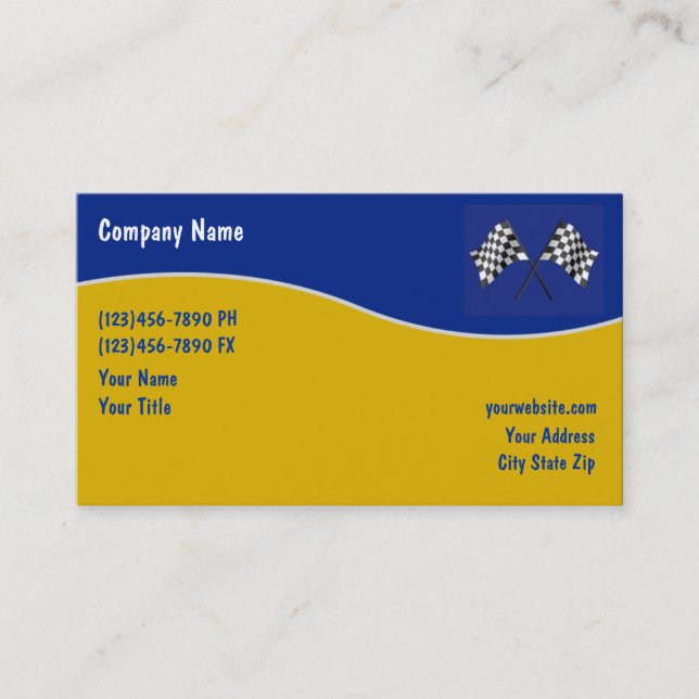 Automobile Parts And Service Business Card (Front)